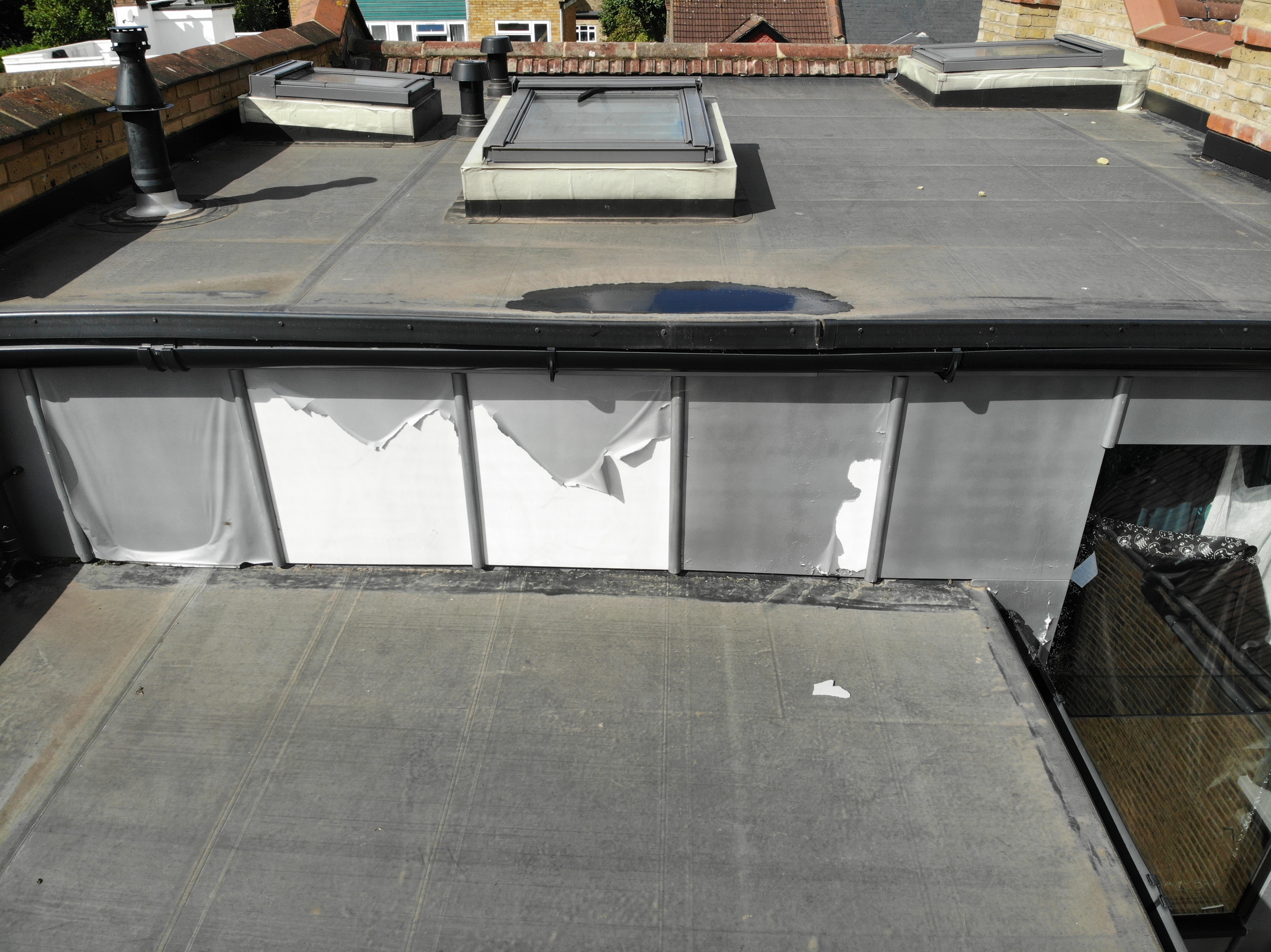 Roof extension cladding detail